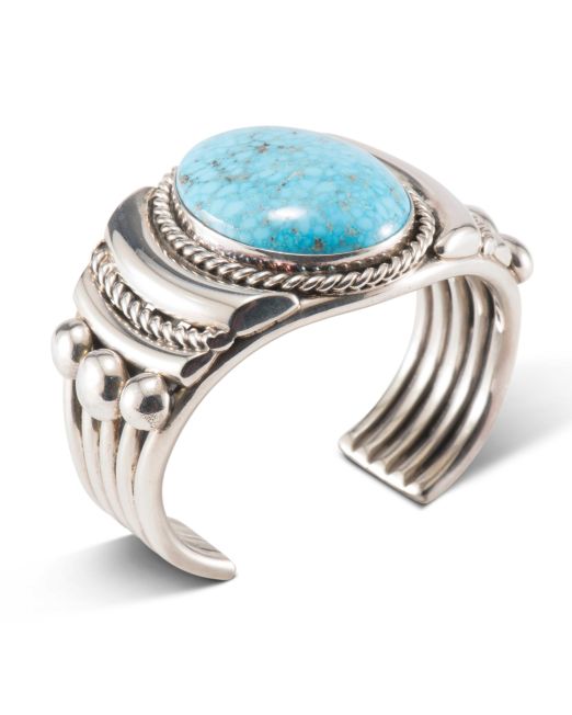 Albert Lee Kingman Turquoise Sterling Silver Cuff