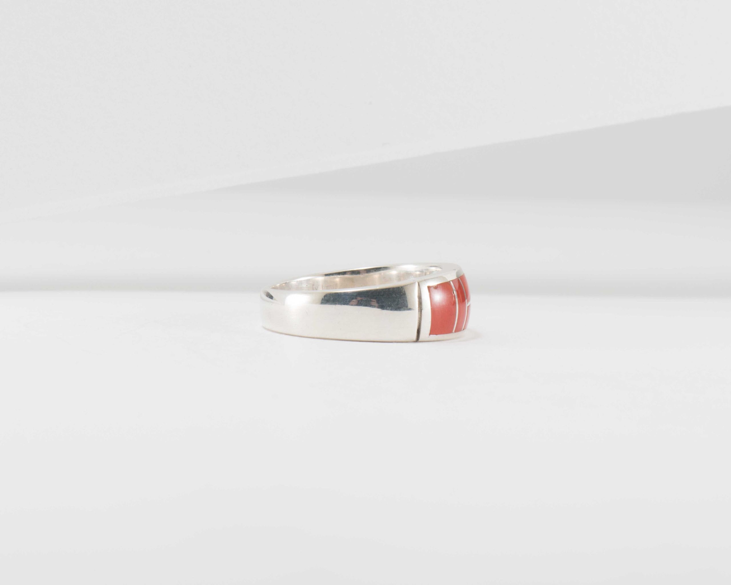Supersmith Inc Red Coral Collection Inlay Ring