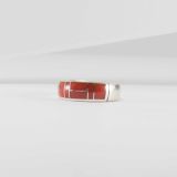 Supersmith Inc Red Coral Collection Inlay Ring