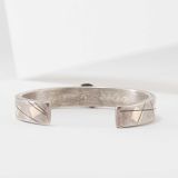 Shawn Bluejacket Sterling Silver and 14k Gold Cuff with Serpentine