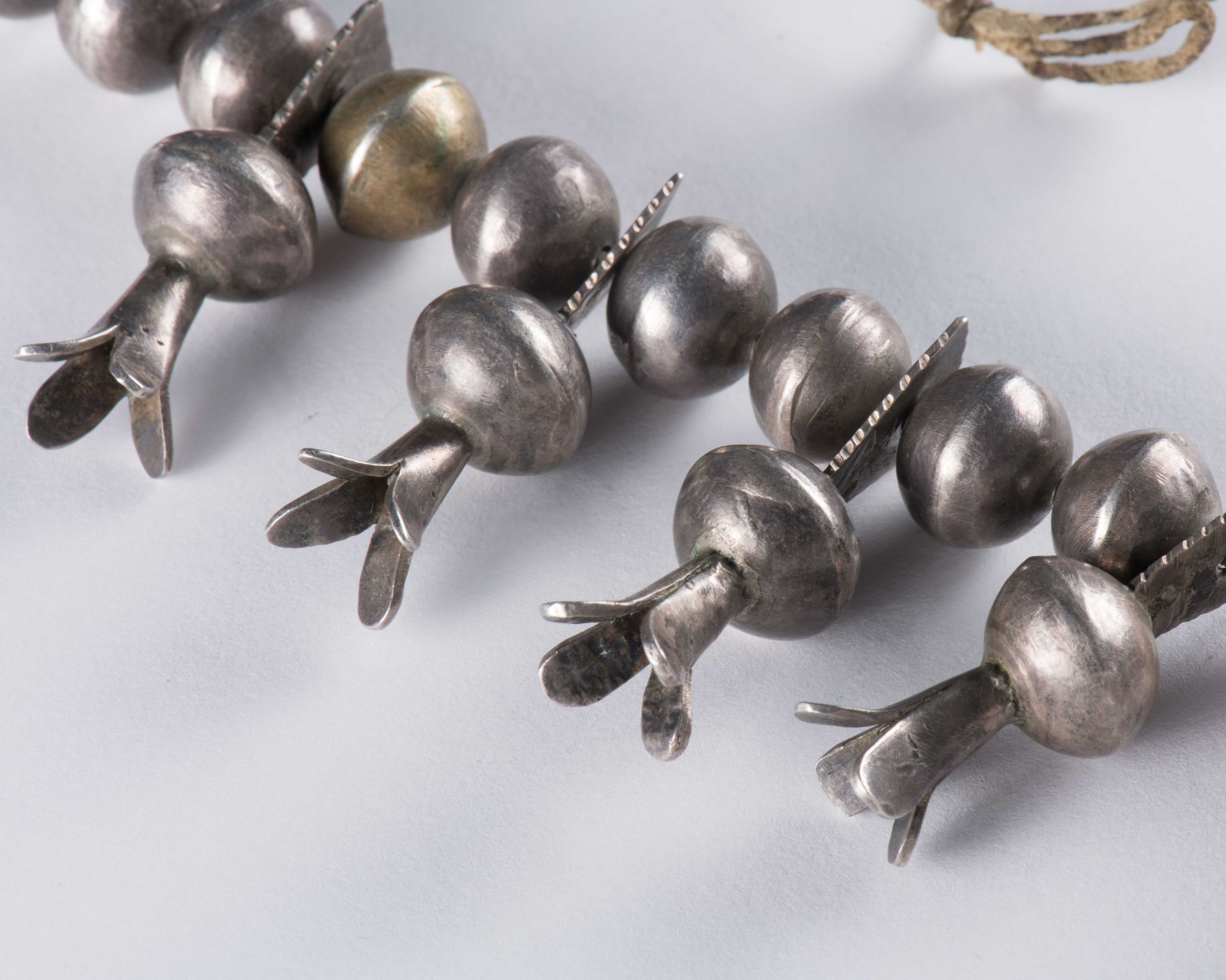 Vintage Navajo Squash Blossom Necklace Circa 1930-40s - Four Winds