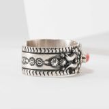 Darryl Becenti Sterling Silver Cuff with Coral