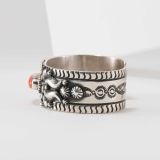 Darryl Becenti Sterling Silver Cuff with Coral