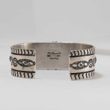Darryl Becenti Sterling Silver Cuff with Coral