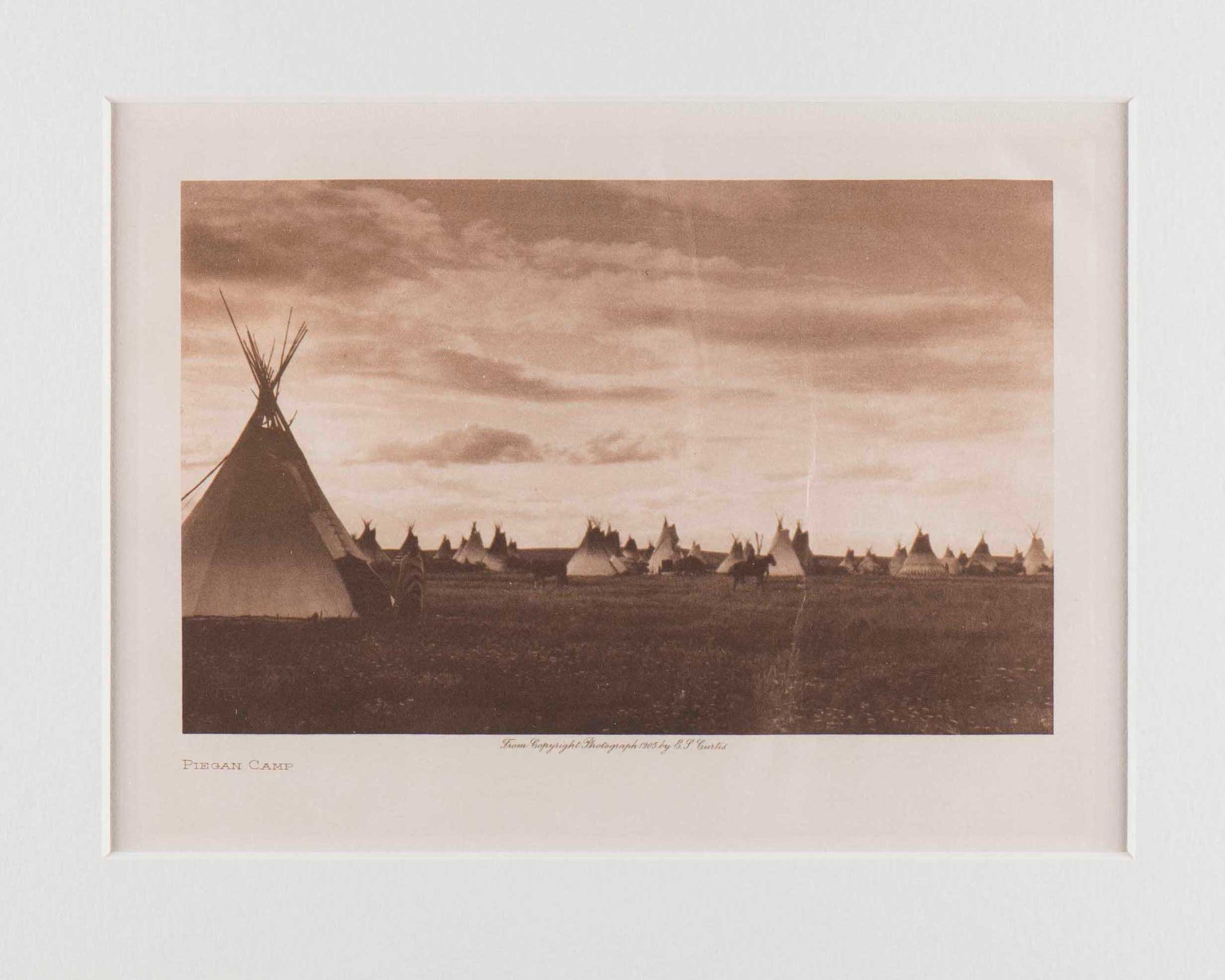 Edward S. Curtis “Piegan Camp” Photogravure