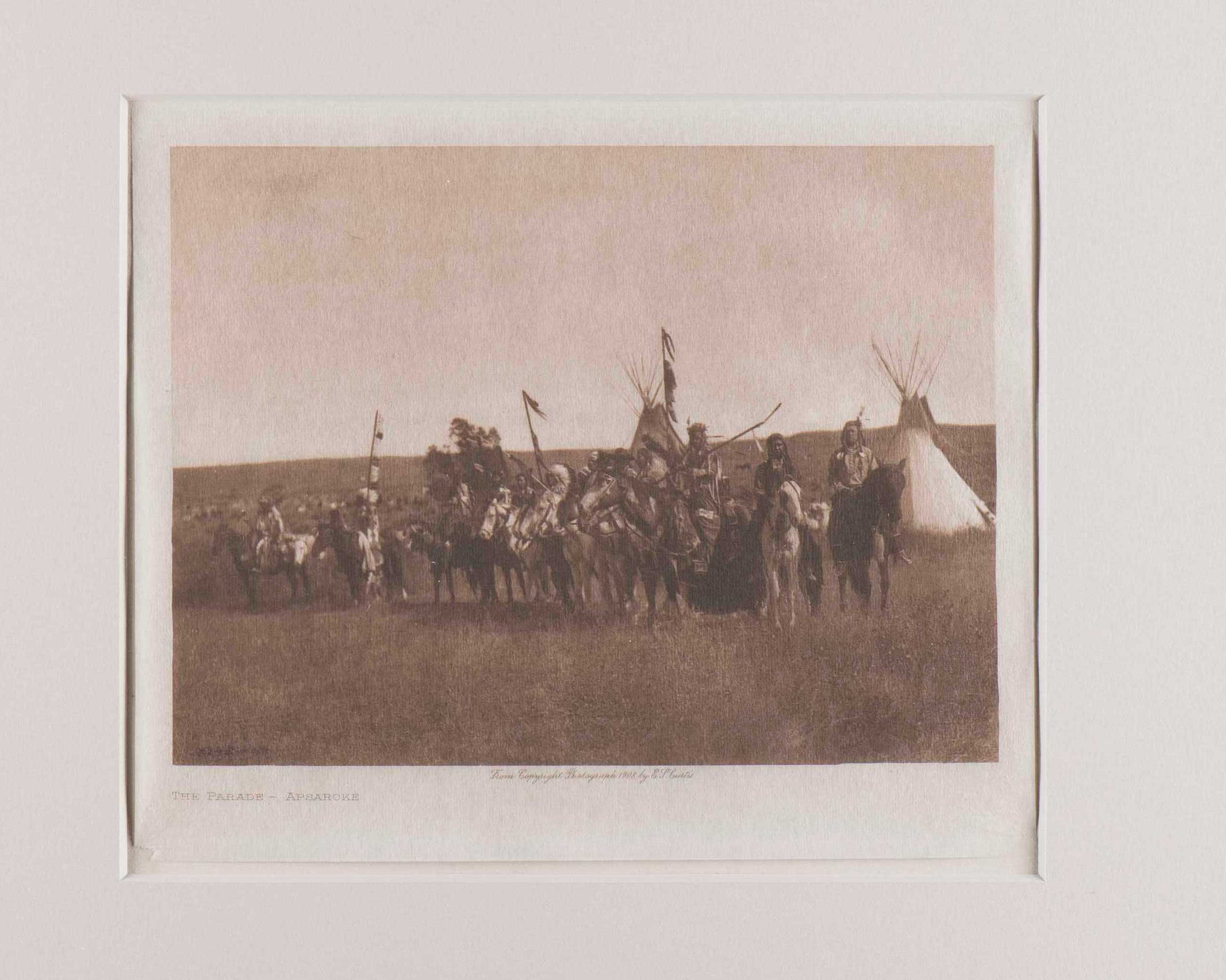 Edward S. Curtis “The Parade-Apsaroke” Photogravure