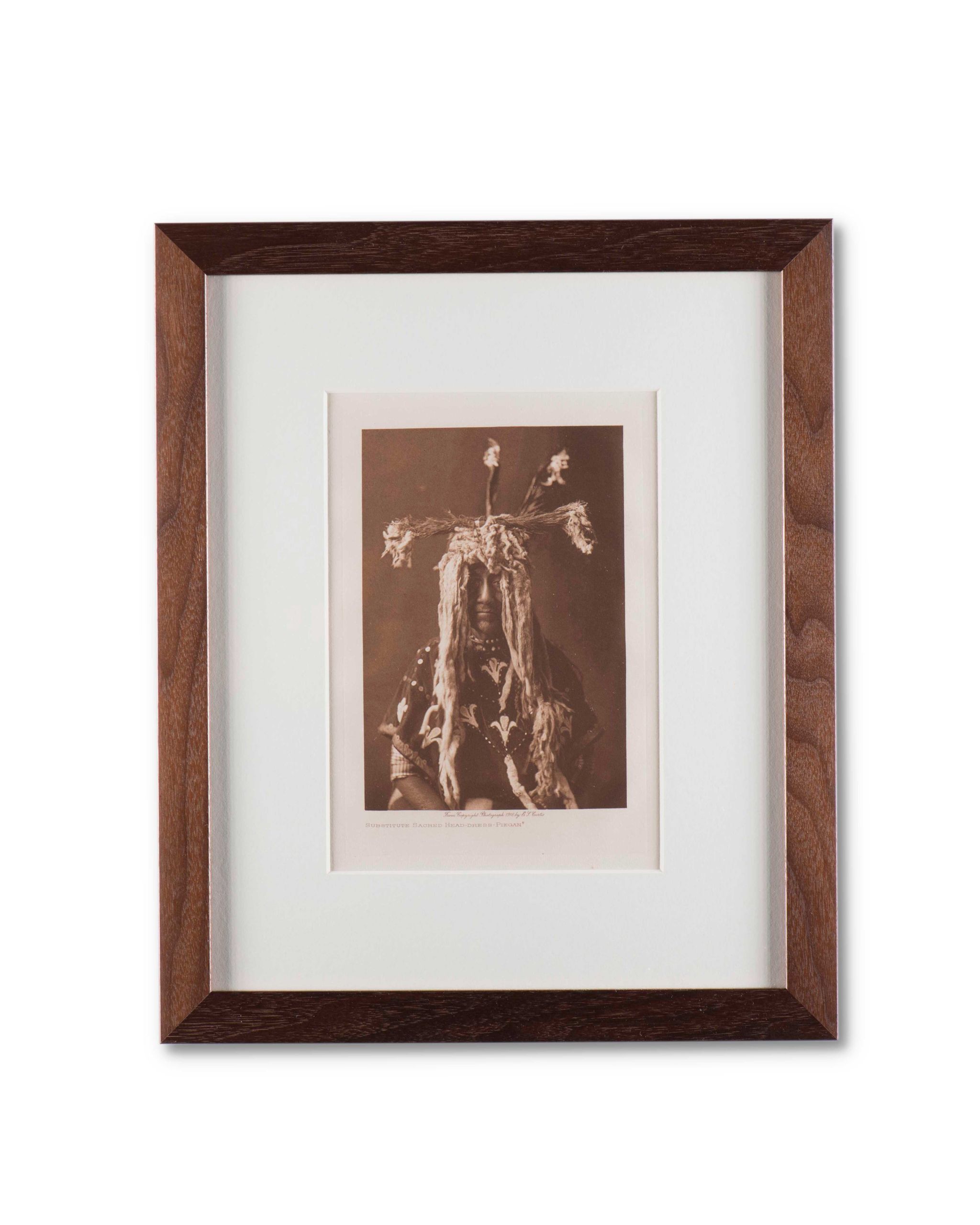 Edward Curtis “Substitute Sacred Head-dress – Piegan” Photogravure