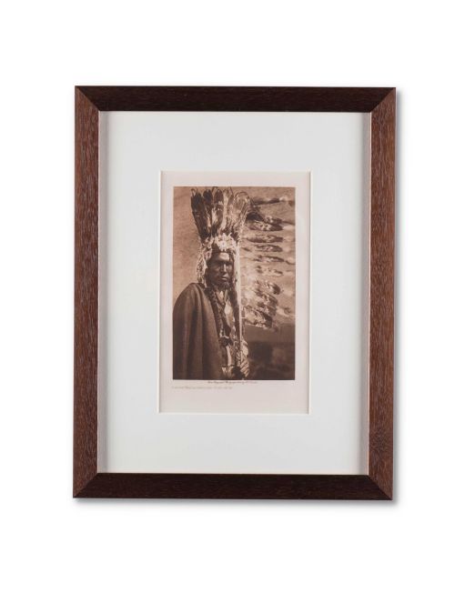 Edward S. Curtis "Piegan War-Bonnet and Coup-Stick" Photogravure