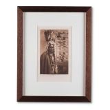 Edward S. Curtis “Piegan War-Bonnet and Coup-Stick” Photogravure