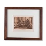 Edward S. Curtis “In the Lodge – Piegan” Photogravure