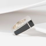 Charles Supplee Inlay Ring with Coral, Sugilite and Black Jade