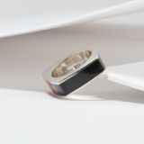 Charles Supplee Inlay Ring with Coral, Sugilite and Black Jade