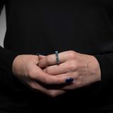 Boyd Tsosie Inlay Ring with Turquoise, Coral and Lapis