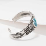 Perry Shorty Sterling Silver Cuff with Morenci Turquoise