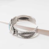 Perry Shorty Sterling Silver Cuff with Morenci Turquoise