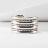 Vintage Navajo Sterling Silver Cuff Circa 1940s