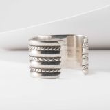 Vintage Navajo Sterling Silver Cuff Circa 1940s