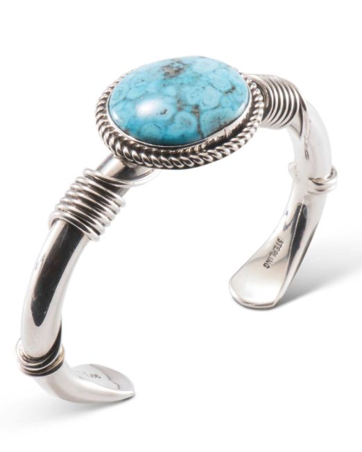 Albert Lee Waterweb Kingman Turquoise Cuff