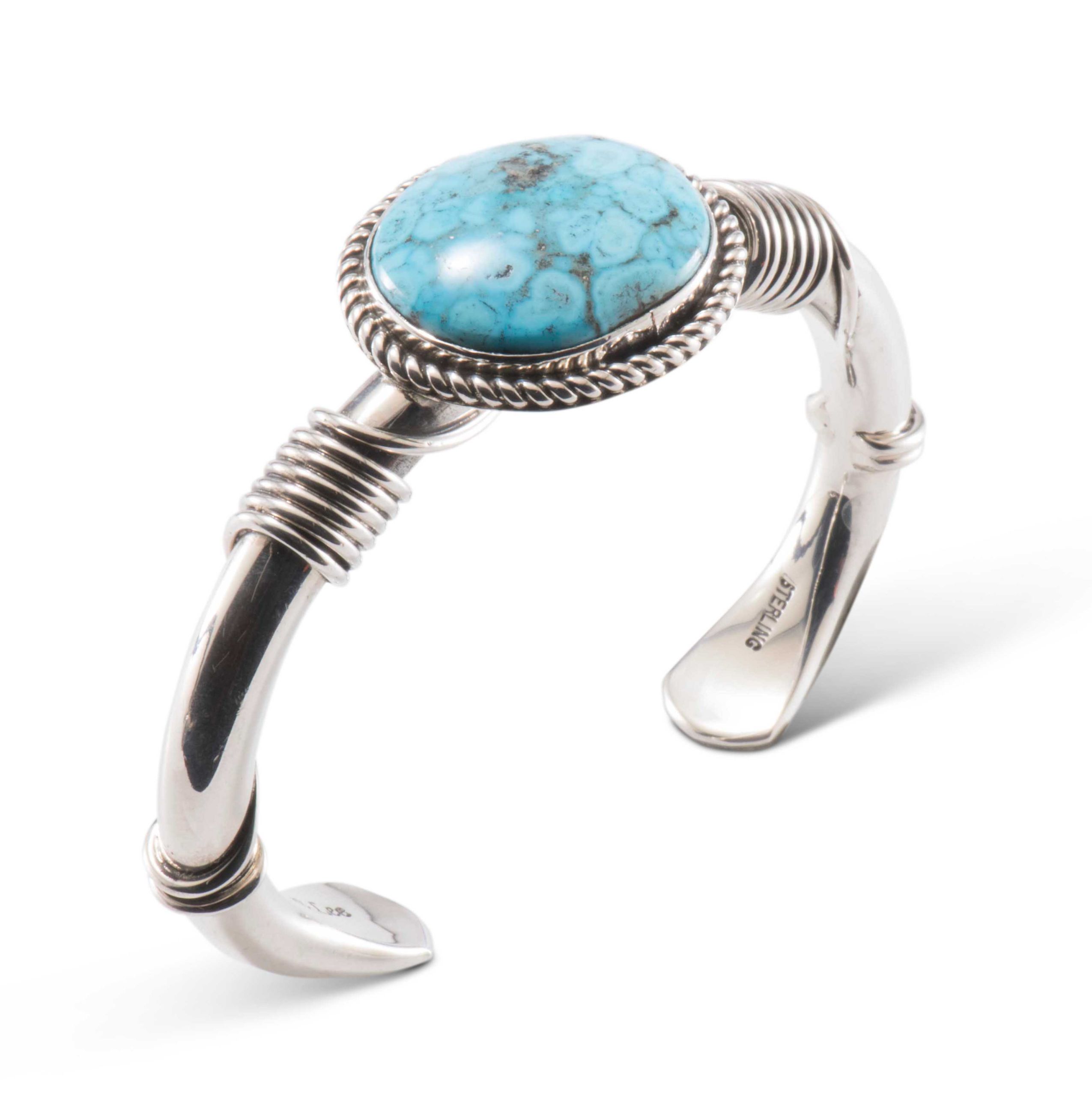 Albert Lee Waterweb Kingman Turquoise Cuff