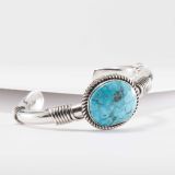 Albert Lee Waterweb Kingman Turquoise Cuff