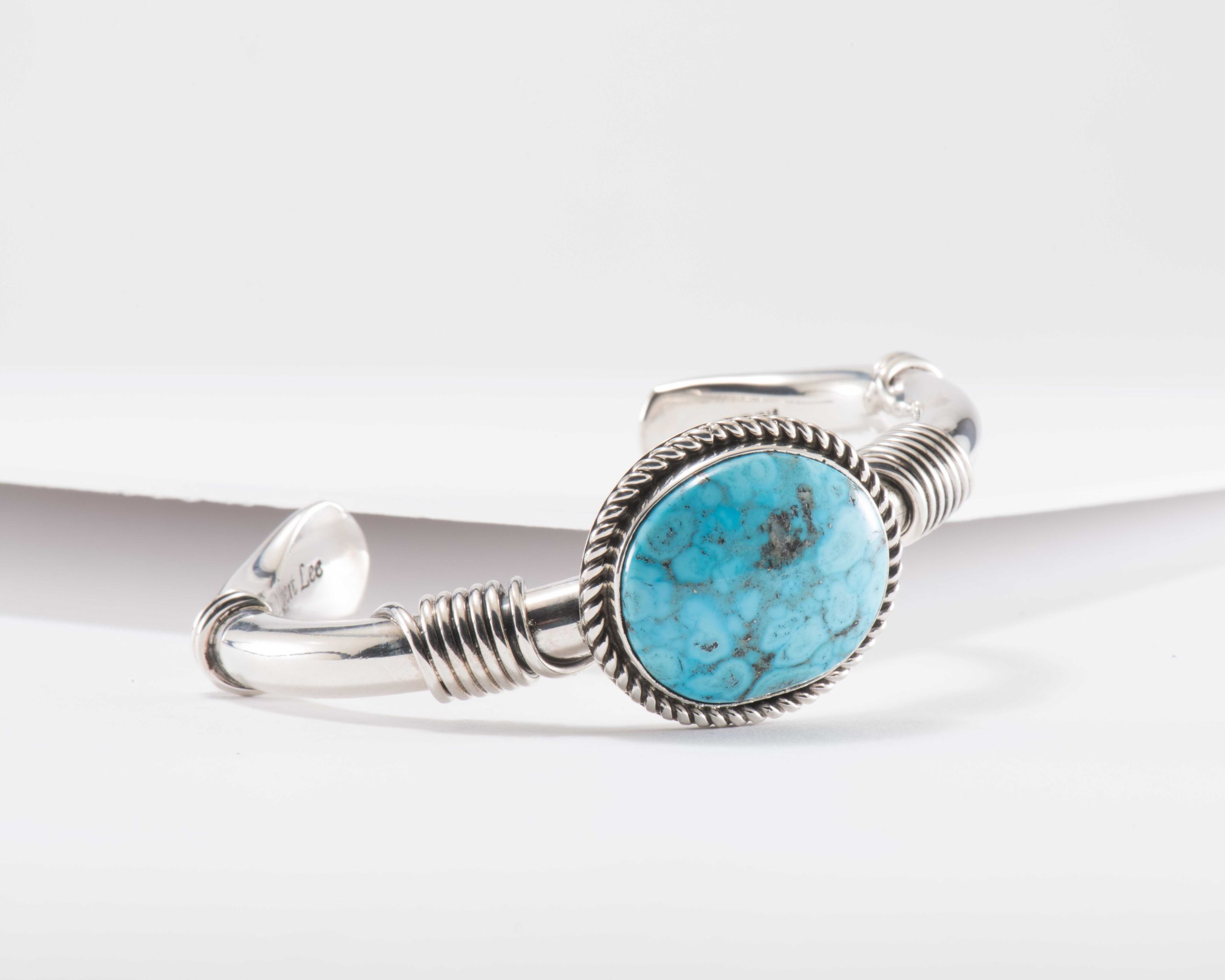 Albert Lee Waterweb Kingman Turquoise Cuff
