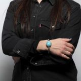 Albert Lee Waterweb Kingman Turquoise Cuff