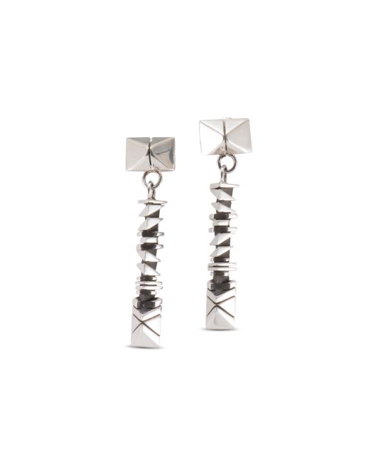 Isaiah Ortiz Hand Cut Sterling Silver Earrings