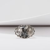 Jared Chavez Tourmalated Quartz and “Well” Structure Series Ring