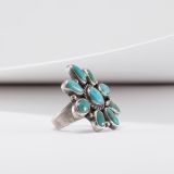 Jesse Robbins Nevada Turquoise Cluster Ring