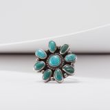 Jesse Robbins Nevada Turquoise Cluster Ring