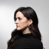Maria Samora Oxidized Silver Lace Hoops with 18kt Dots