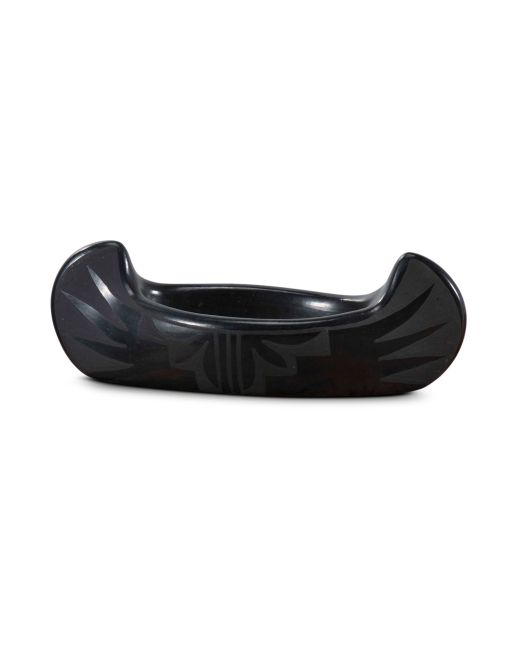 Santa Clara Pueblo Blackware Canoe Pottery