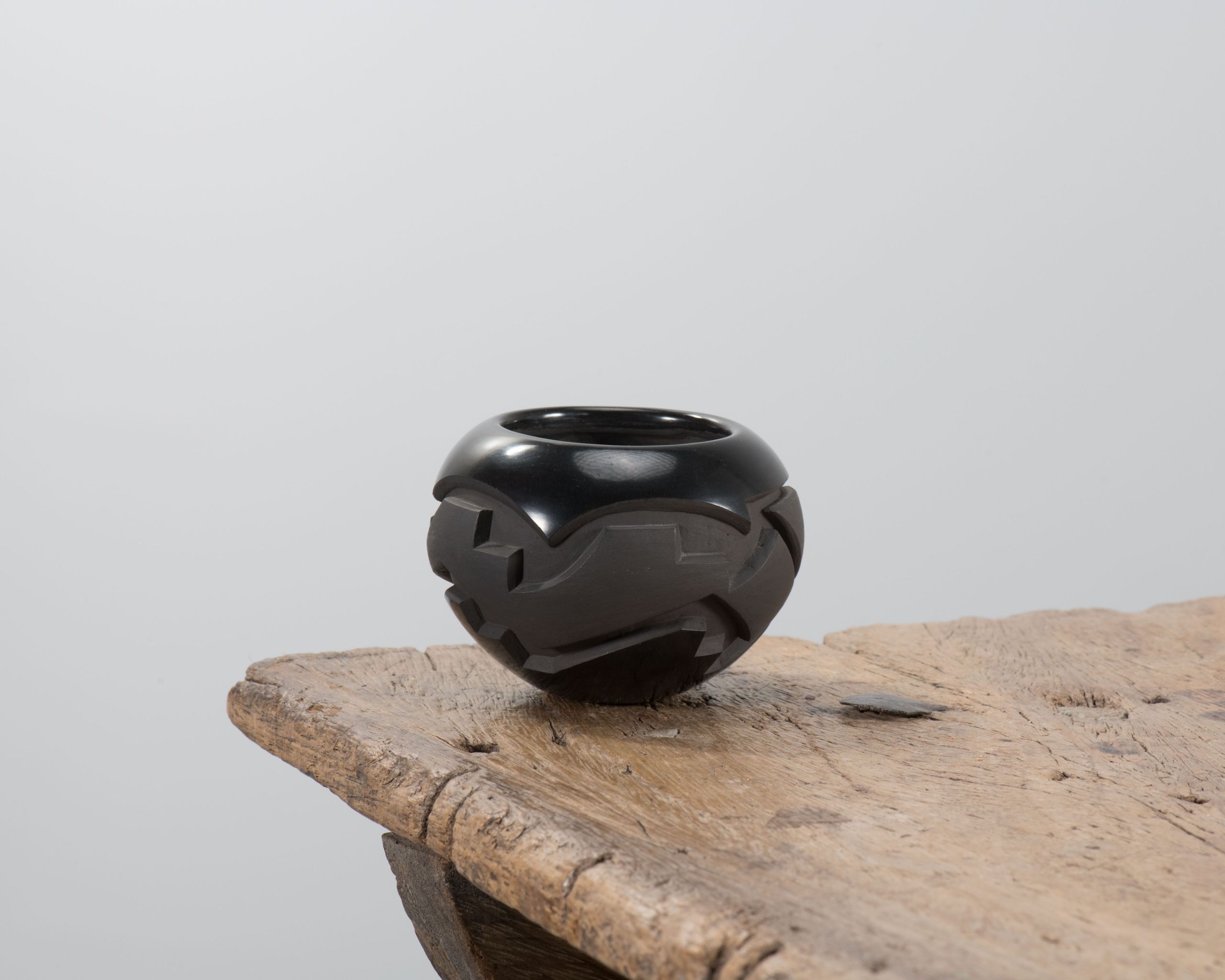 Madeline Naranjo and Adrian Garcia Small Blackware Pot