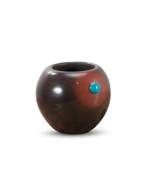 Dora Tse-Pé Pot with Turquoise Cabochon