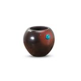 Dora Tse-Pé Pot with Turquoise Cabochon