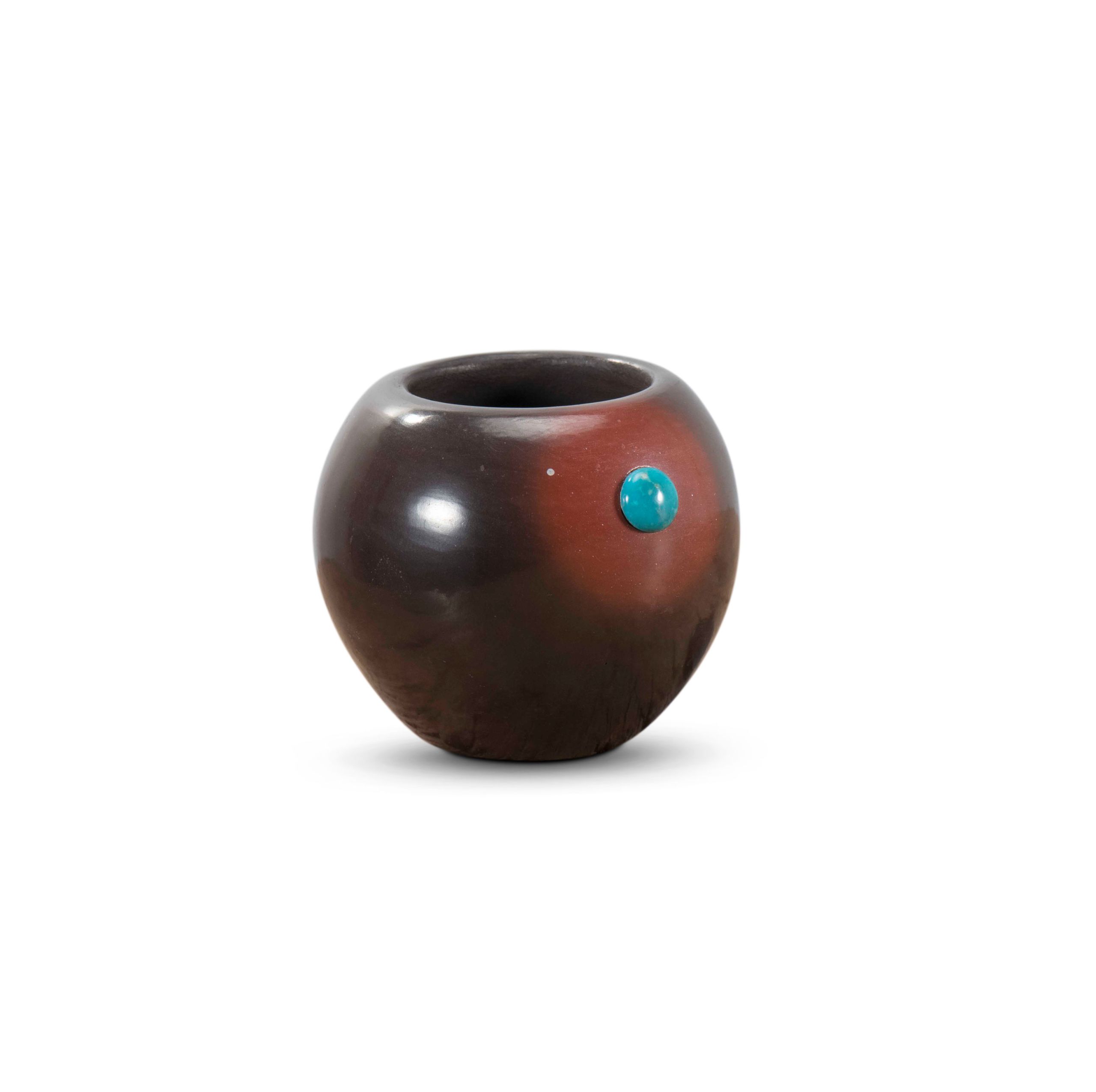 Dora Tse-Pé Pot with Turquoise Cabochon