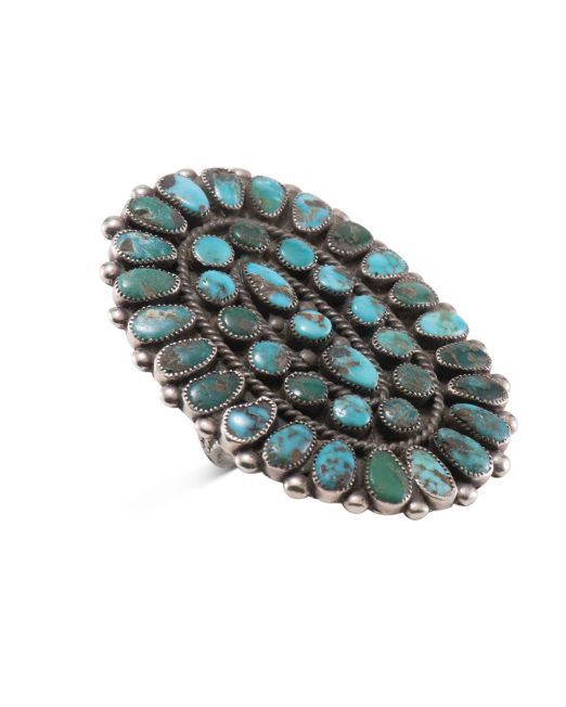 Vintage Zuni Turquoise Cluster Ring