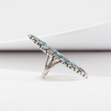 Vintage Zuni Turquoise Cluster Ring