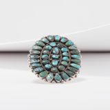 Vintage Zuni Turquoise Cluster Ring