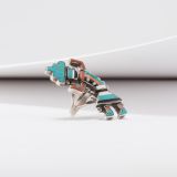 Vintage Zuni Mosaic Inlay Rainbow Man Ring