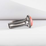 Steve Arviso Coral and Twisted Wire Cuff
