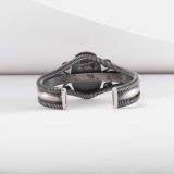 Steve Arviso Coral and Twisted Wire Cuff