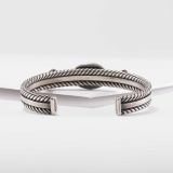 Steve Arviso Turquoise and Twisted Wire Cuff