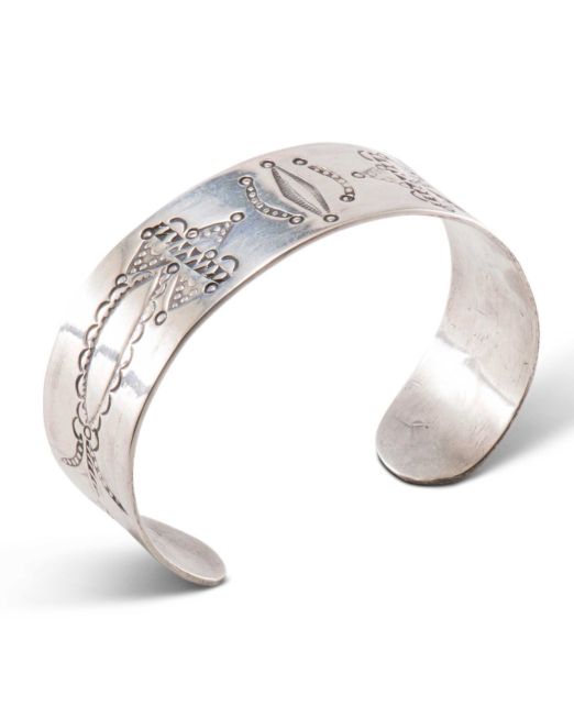 Vintage Navajo Ingot Silver Cuff