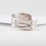 Vintage Navajo Ingot Silver Cuff