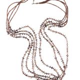 Vintage Pueblo Four Strand Various Shell Necklace