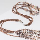 Vintage Pueblo Four Strand Various Shell Necklace