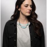 Lambert Homer Sr Turquoise and White Shell Inlay Necklace