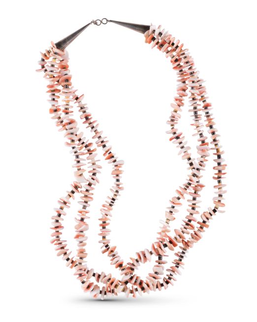 Three Strand Conch Shell Necklace