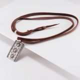 Jesse Robbins Coin Silver Necklace with Repoussé Stampwork